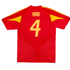 Spain 2004-06 Home Shirt (S) (Excellent) (Hierro 4)_1