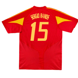 Spain 2004-06 Home Shirt (S) (Excellent) (Sergio Ramos 15)_1