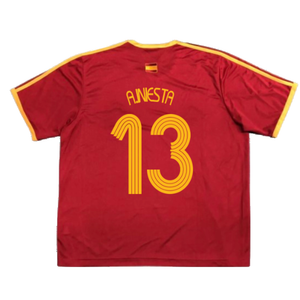 Spain 2006-07 Basic Home Shirt (L) (Very Good) (A.Iniesta 13)_1