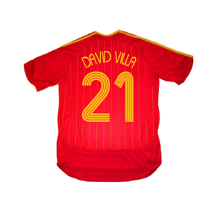 Spain 2006-08 Home Shirt (M) (Mint) (David Villa 21)_1