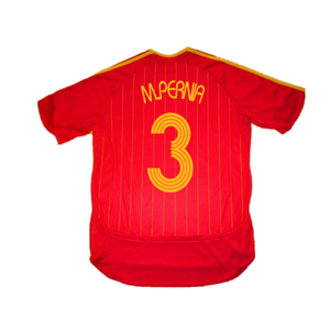 Spain 2006-08 Home Shirt (M) (Mint) (M.Pernia 3)_1