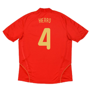 Spain 2008-2009 Home Shirt (Excellent) (Hierro 4)_1