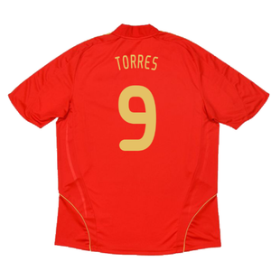 Spain 2008-2009 Home Shirt (Excellent) (Torres 9)_1