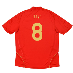 Spain 2008-2009 Home Shirt (M) (Excellent) (Xavi 8)_1