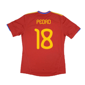 Spain 2010-11 Home Shirt (Excellent) (Pedro 18)_1