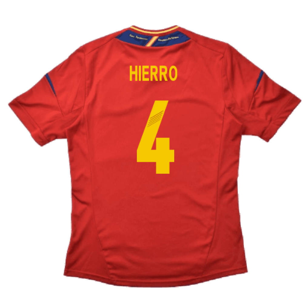 Spain 2012-13 Home Shirt (S) (Good) (Hierro 4)_1