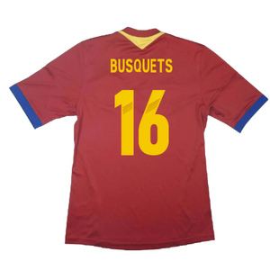 Spain 2013-14 Home Shirt (XL) (Excellent) (Busquets 16)_1