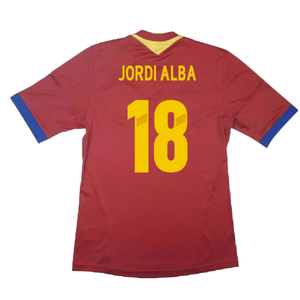 Spain 2013-14 Home Shirt (L) (Fair) (Jordi Alba 18)_1