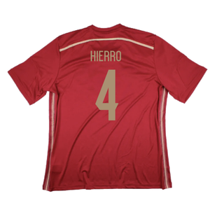 Spain 2014-2015 Home Shirt (World Cup Badge) (XL) (Excellent) (HIERRO 4)_1