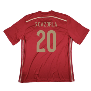 Spain 2014-2015 Home Shirt (World Cup Badge) (L) (Mint) (S Cazorla 20)_1