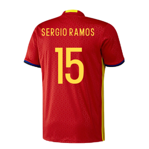 Spain 2016-17 Home Shirt (Excellent) (Sergio Ramos 15)_1