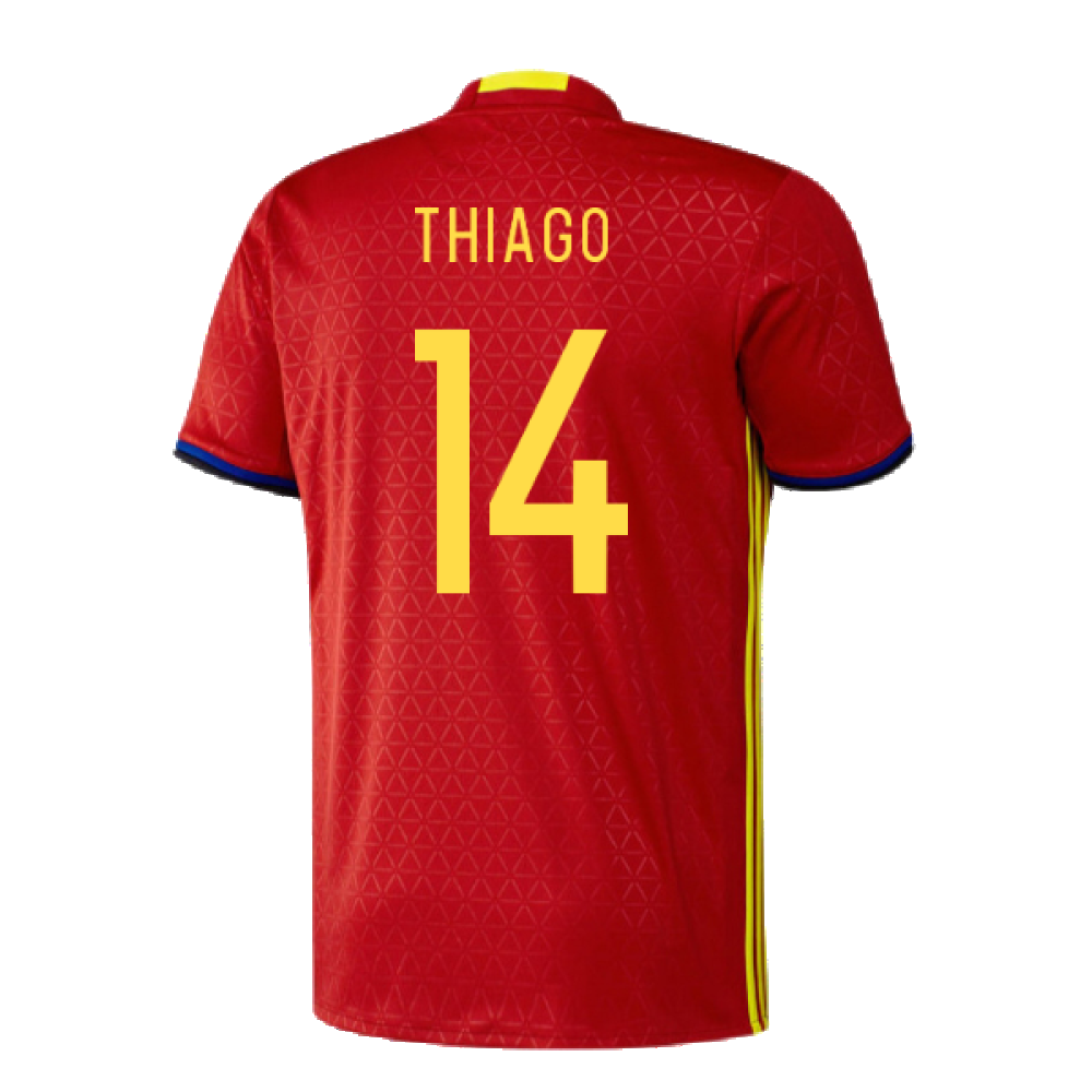 Spain 2016-17 Home Shirt (Excellent) (Thiago 14)_1