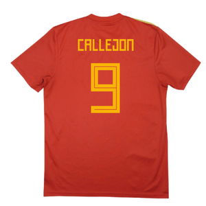 Spain 2018-20 Home Shirt (2XL) (Callejon 9) (Good)_1