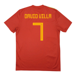 Spain 2018-20 Home Shirt (2XL) (David Villa 7) (Good)_1