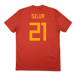 Spain 2018-20 Home Shirt (2XL) (Silva 21) (Good)_1