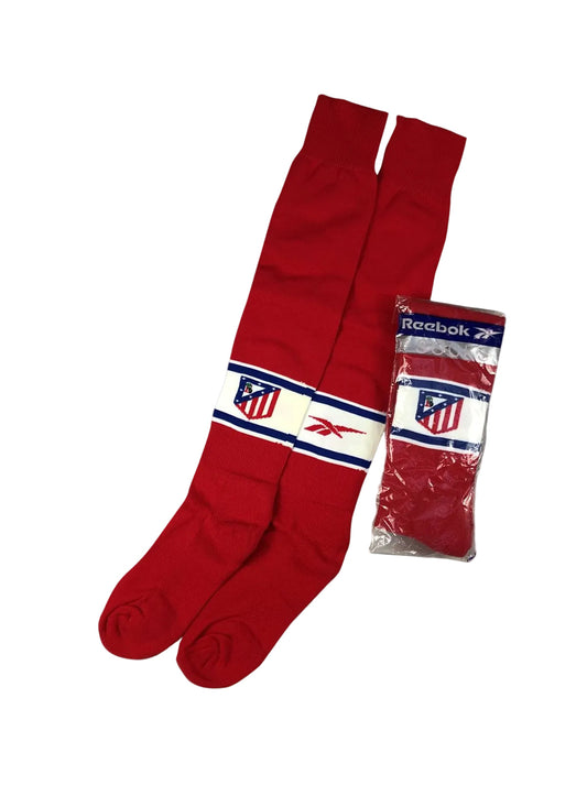 1998/99 ATLETICO MADRID HOME SOCKS (MULTIPLE SIZES) REEBOK | Cult Kits, Large / Atletico Madrid / 1998