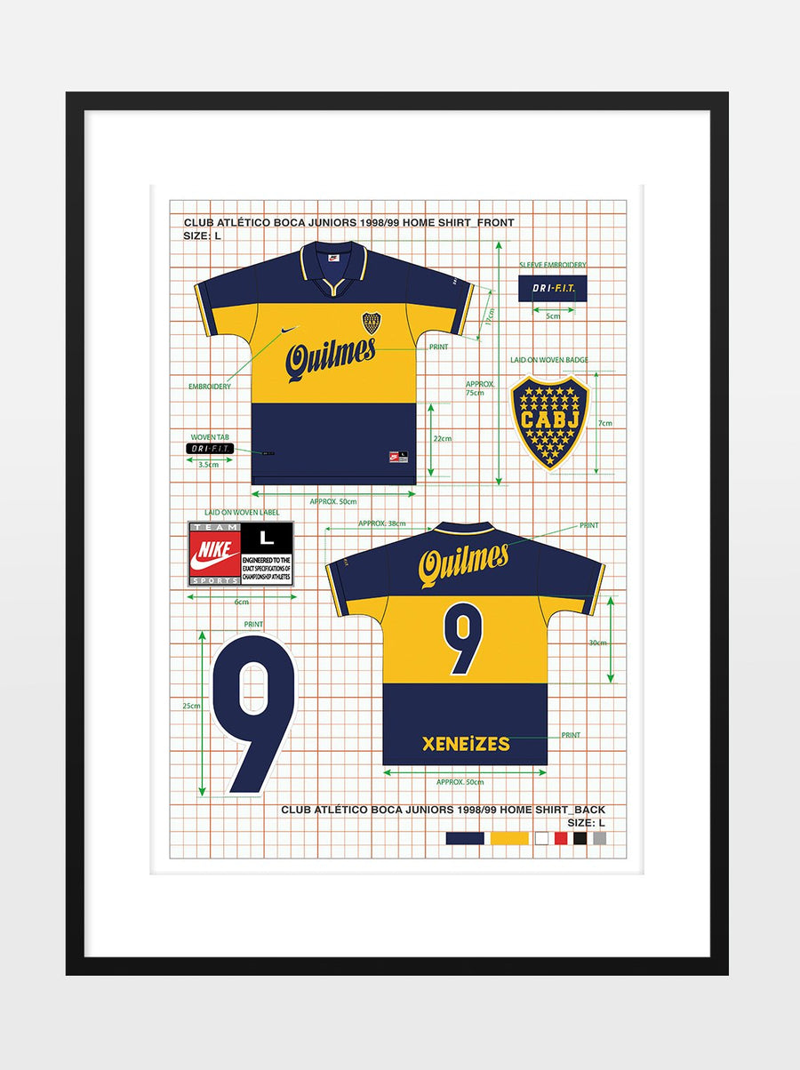 Diseño de uniforme icónico - Estampado Nike de Boca Juniors