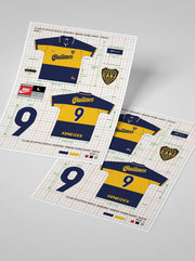 Diseño de uniforme icónico - Estampado Nike de Boca Juniors