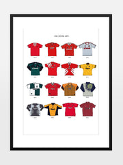 Lámina A3 de Camisetas Icónicas del Liverpool