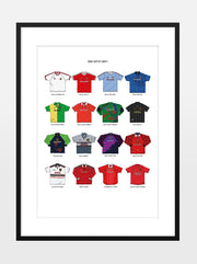 Lámina A3 Camisetas Icónicas del Manchester United