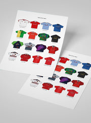 Lámina A3 Camisetas Icónicas del Manchester United