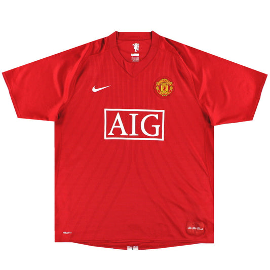 2007-08 Manchester United Nike Home Shirt M