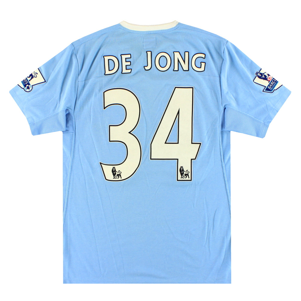 2009-10 Manchester City Umbro Home Shirt De Jong #34 M
