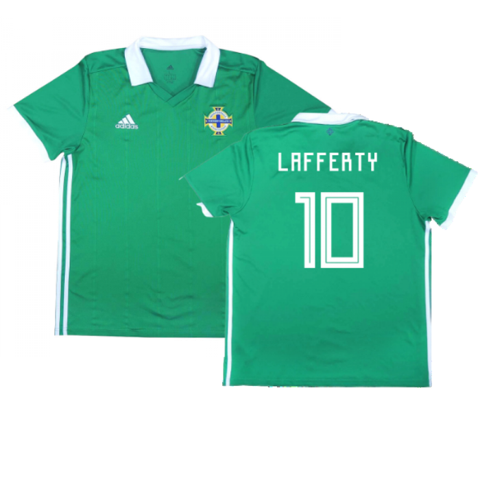 2017-2018 Northern Ireland Home Shirt ((Very Good) L) (Lafferty 10)