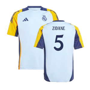 2024-2025 Real Madrid Training Shirt (Glow Blue) - Kids (Zidane 5)_0