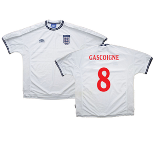 England 1999-00 Home Shirt (XL) (Very Good) (Gascoigne 8)_0