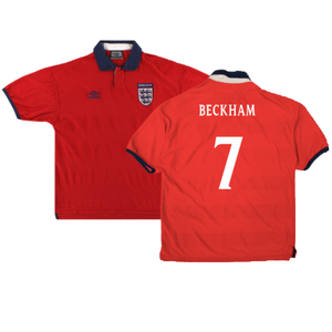 England 1999-01 Away Shirt (Excellent) (Beckham 7)_0