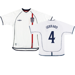 England 2001-03 Home Shirt (L) (Good) (GERRARD 4)_0