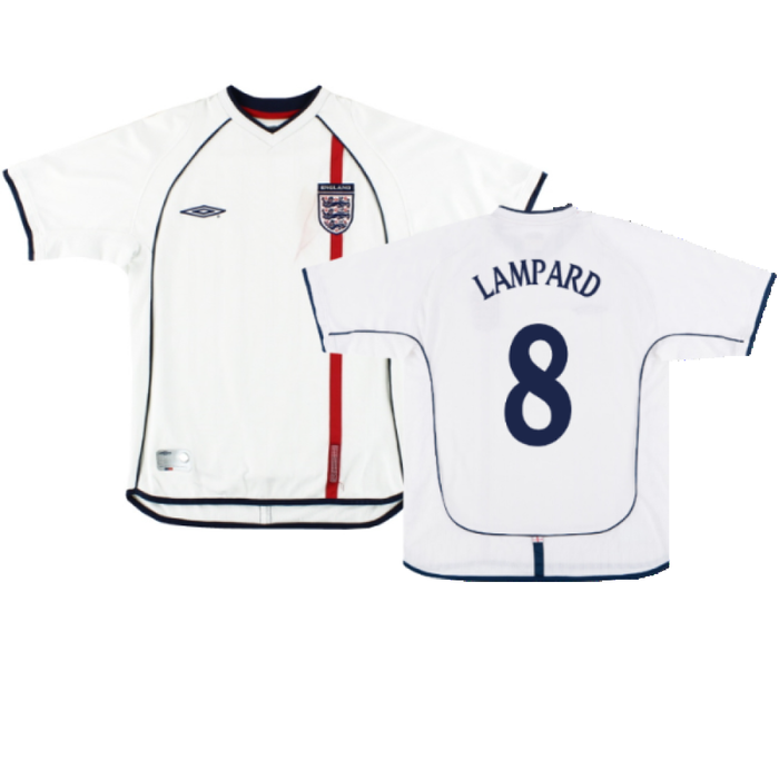 England 2001-03 Home Shirt (L) (Good) (LAMPARD 8)