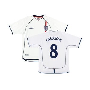 England 2001-03 Home Shirt (XL) (Excellent) (Gascoigne 8)_0