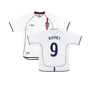 England 2001-03 Home Shirt (XL) (Excellent) (ROONEY 9)_0