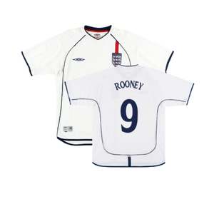 England 2001-03 Home Shirt (XL) (Good) (ROONEY 9)_0