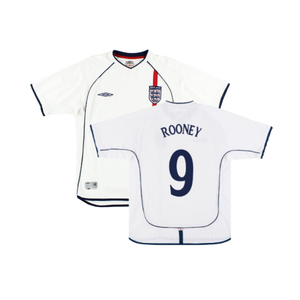 England 2001-03 Home Shirt (XL) (Good) (ROONEY 9)_0