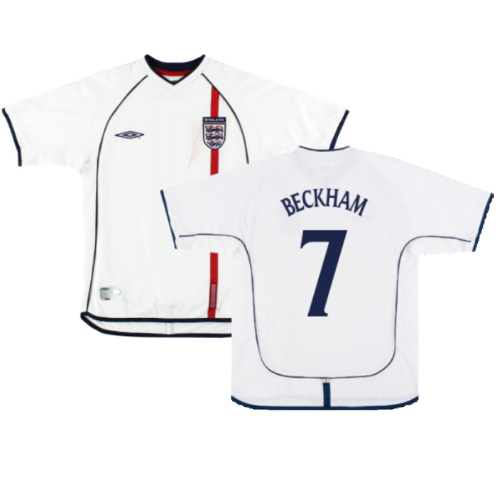 England 2001-03 Home Shirt (XXL) (Good) (BECKHAM 7)