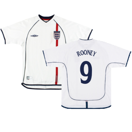 England 2001-03 Home Shirt (XXL) (Good) (ROONEY 9)_0