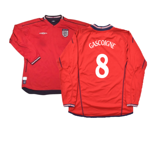 England 2002-04 Away Shirt LS (S) (Good) (Gascoigne 8)_0
