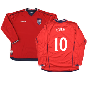 England 2002-04 Long Sleeve Away Shirt (L) (Very Good) (Owen 10)_0