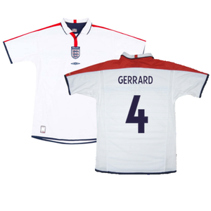 England 2003-05 Home Shirt (L) (Good) (GERRARD 4)_0