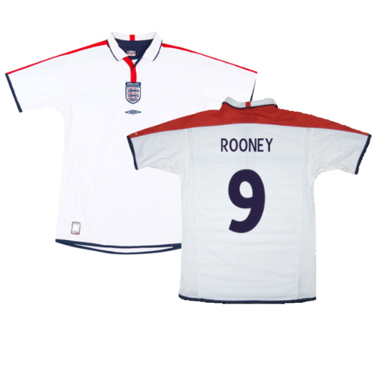 England 2003-05 Home Shirt (L) (Very Good) (ROONEY 9)_0