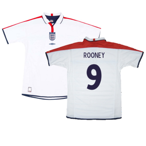 England 2003-05 Home Shirt (XL) (Excellent) (ROONEY 9)_0