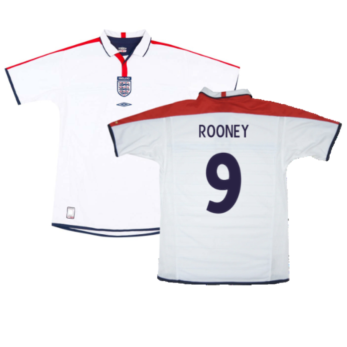 England 2003-05 Home Shirt (XL) (Excellent) (ROONEY 9)