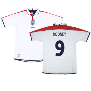 England 2003-05 Home Shirt (XL) (Excellent) (ROONEY 9)_0