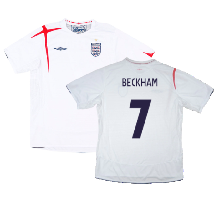 England 2005-07 Home Shirt (L) (Very Good) (BECKHAM 7)