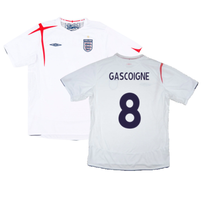 England 2005-07 Home Shirt (L) (Very Good) (GASCOIGNE 8)