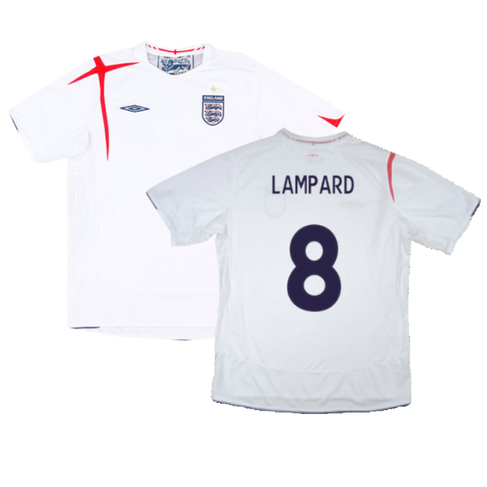 England 2005-07 Home Shirt (L) (Very Good) (LAMPARD 8)