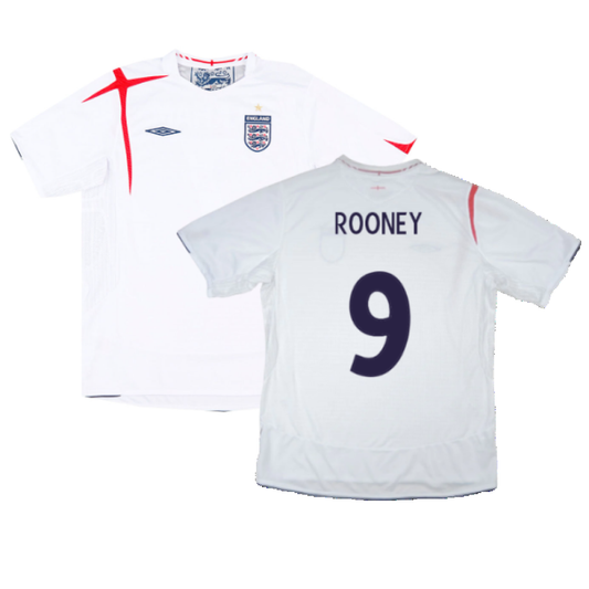England 2005-07 Home Shirt (L) (Very Good) (ROONEY 9)_0